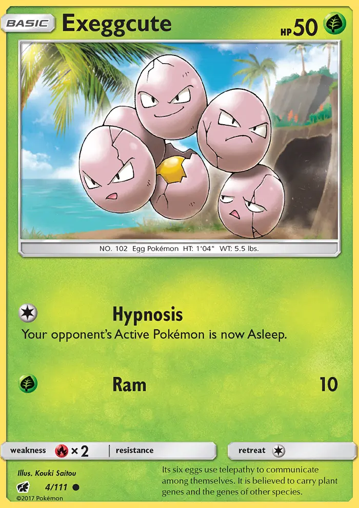 Exeggcute Common Pokemon card #4 from Crimson Invasion