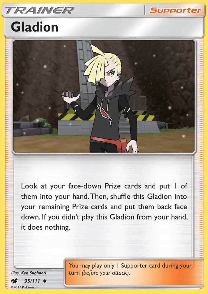 Gladion Uncommon Pokemon card #95 from Crimson Invasion