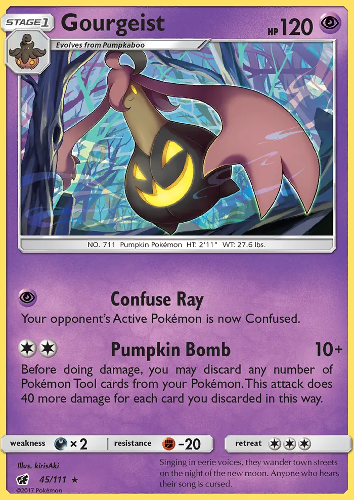 Gourgeist Rare Pokemon card #45 from Crimson Invasion
