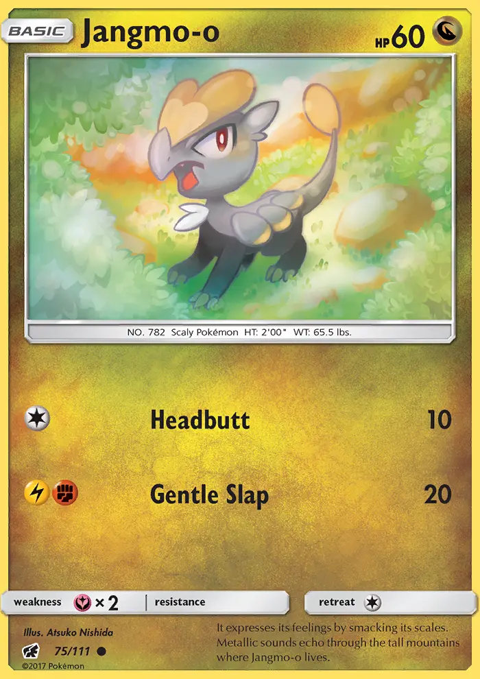 Jangmo-o Common Pokemon card #75 from Crimson Invasion