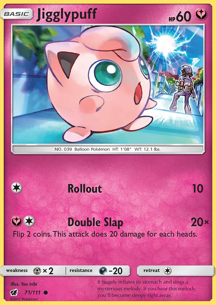 Jigglypuff Common Pokemon card #71 from Crimson Invasion