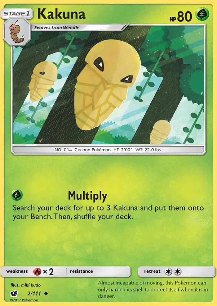 Kakuna Uncommon Pokemon card #2 from Crimson Invasion
