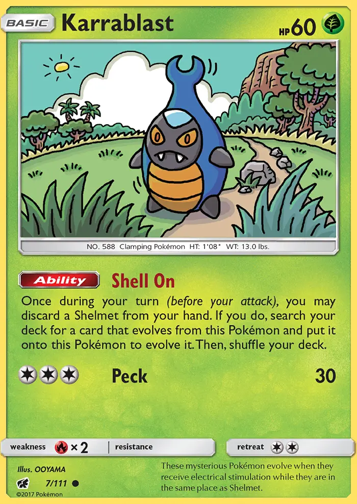 Karrablast Common Pokemon card #7 from Crimson Invasion