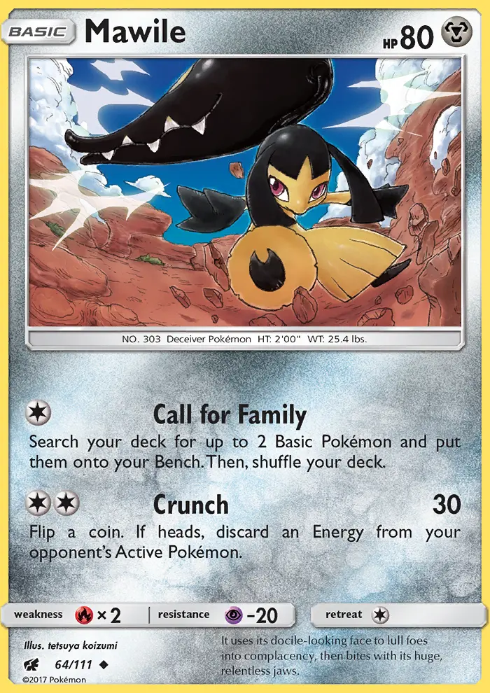 Mawile Uncommon Pokemon card #64 from Crimson Invasion