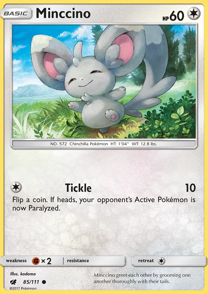 Minccino Common Pokemon card #85 from Crimson Invasion