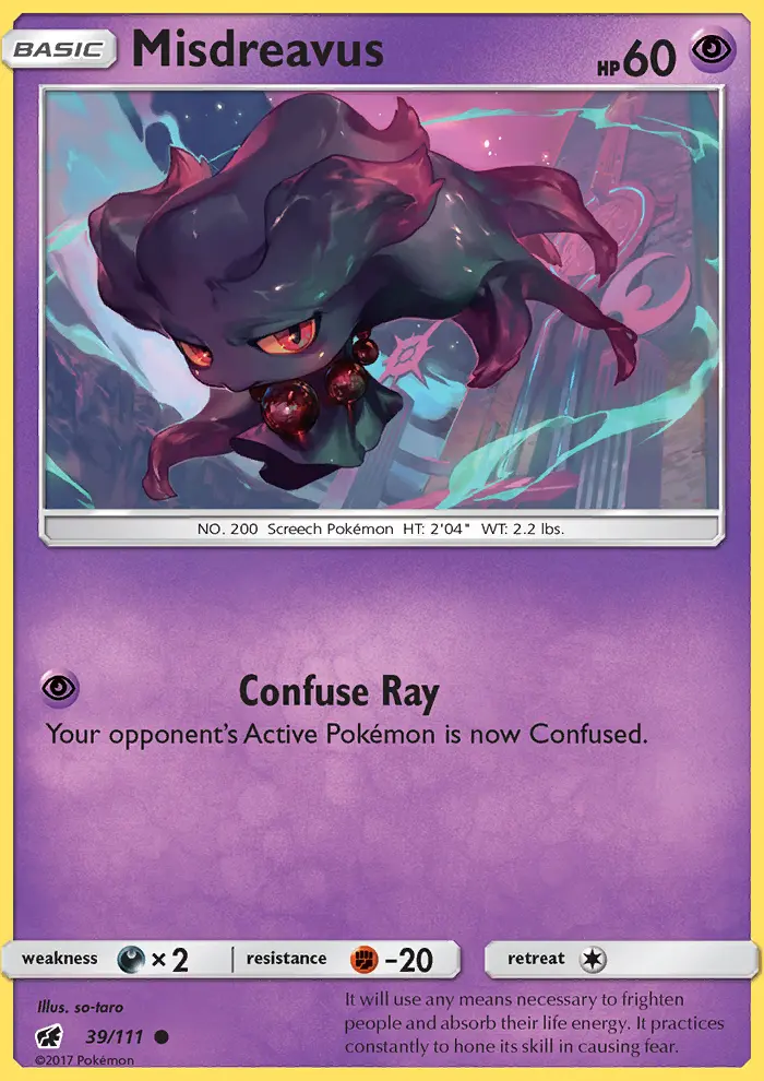 Misdreavus Common Pokemon card #39 from Crimson Invasion