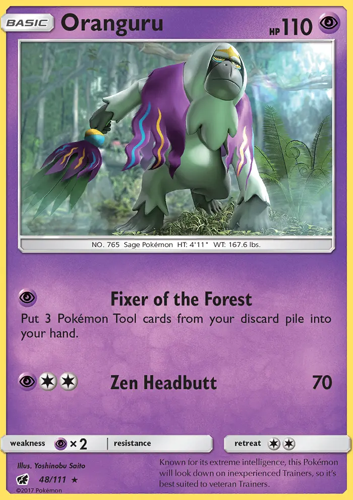 Oranguru Rare Pokemon card #48 from Crimson Invasion