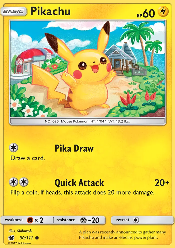 Pikachu Common Pokemon card #30 from Crimson Invasion
