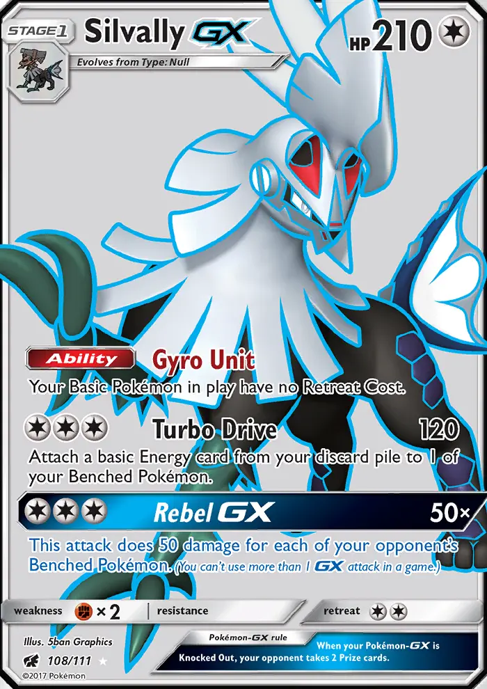 Silvally GX Ultra Rare Pokemon card #108 from Crimson Invasion