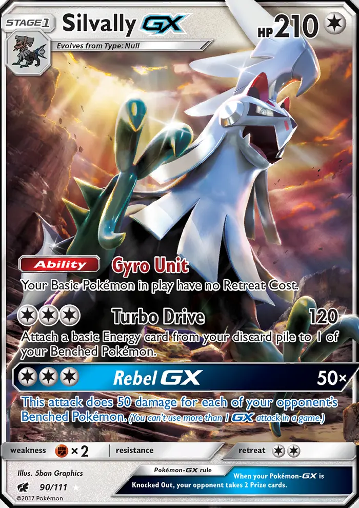 Silvally GX Ultra Rare Pokemon card #90 from Crimson Invasion
