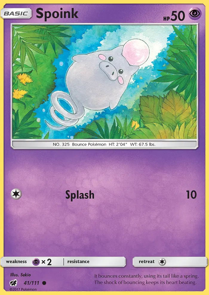 Spoink Common Pokemon card #41 from Crimson Invasion