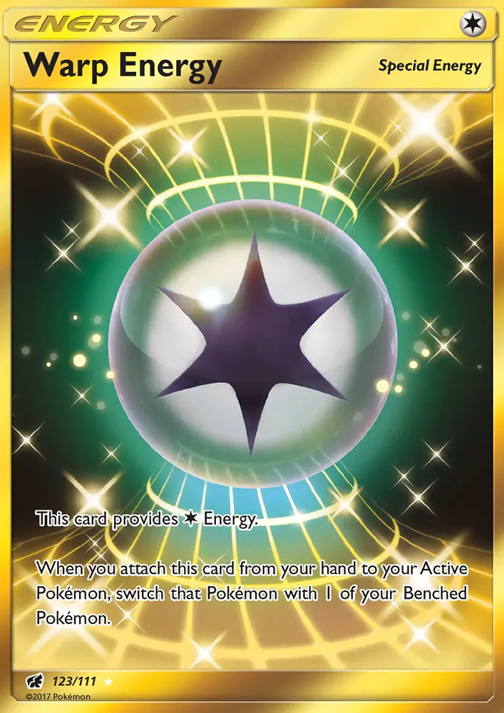 Warp Energy Secret Rare Pokemon card #123 from Crimson Invasion