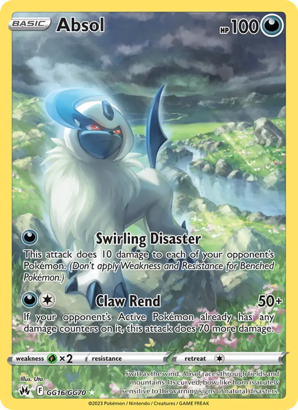 Absol Rare Pokemon card #GG16 from Crown Zenith