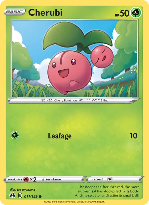 Cherubi Pokemon card artwork