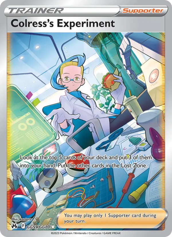 Colress's Experiment Ultra Rare Pokemon card #GG59 from Crown Zenith