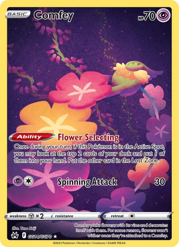Comfey Rare Pokemon card #GG14 from Crown Zenith