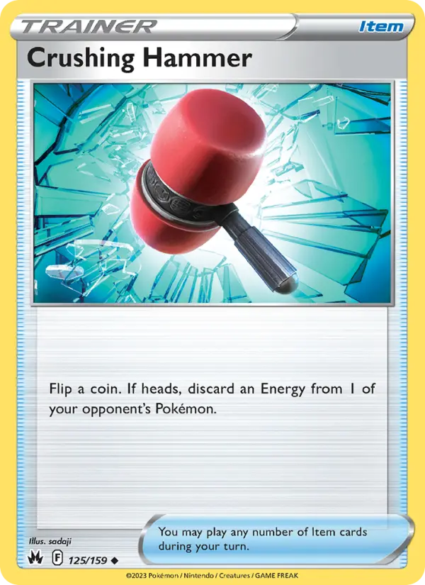 Crushing Hammer Uncommon Pokemon card #125 from Crown Zenith