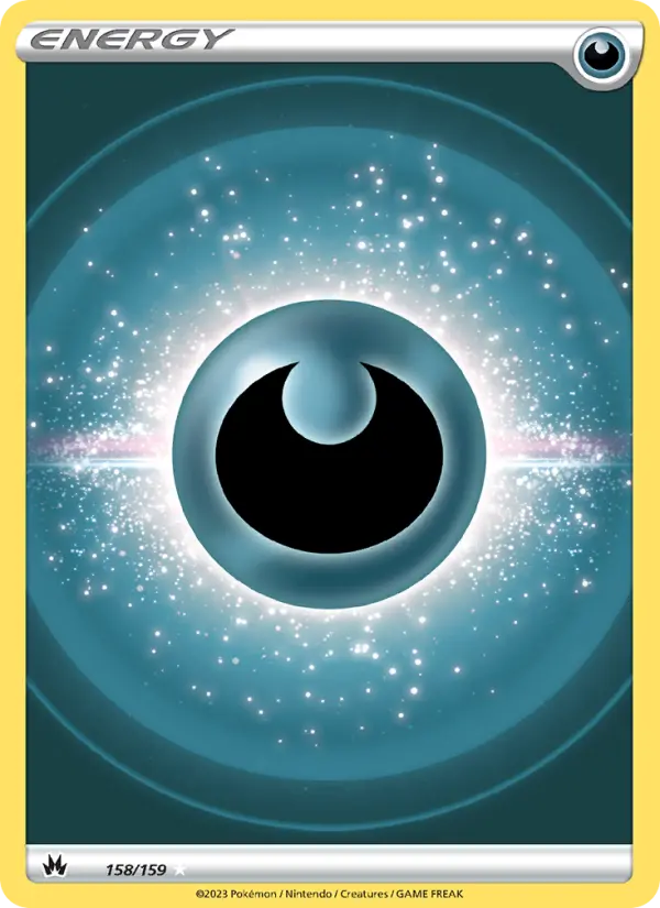 Darkness Energy Ultra Rare Pokemon card #158 from Crown Zenith