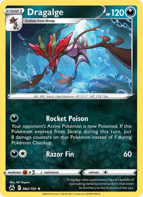 Dragalge Pokemon card artwork