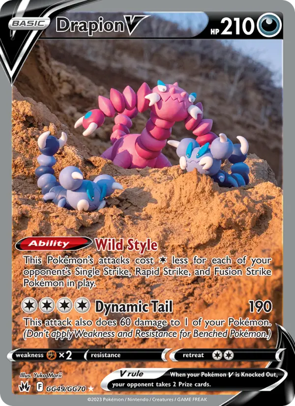 Drapion V Ultra Rare Pokemon card #GG49 from Crown Zenith