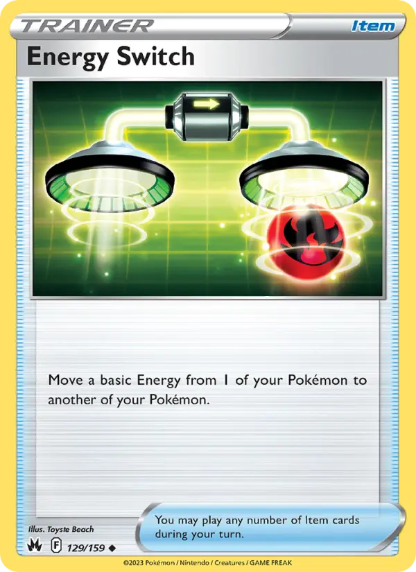 Energy Switch Uncommon Pokemon card #129 from Crown Zenith