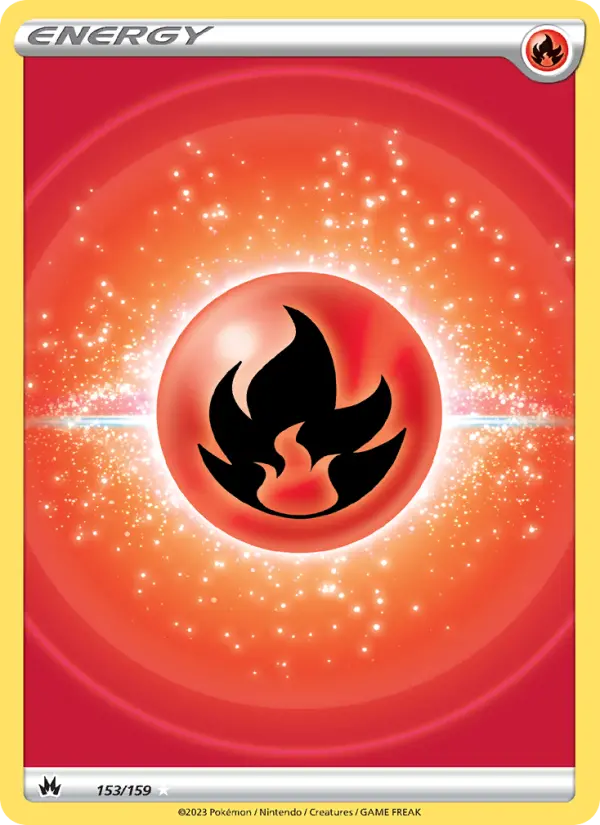 Fire Energy Ultra Rare Pokemon card #153 from Crown Zenith