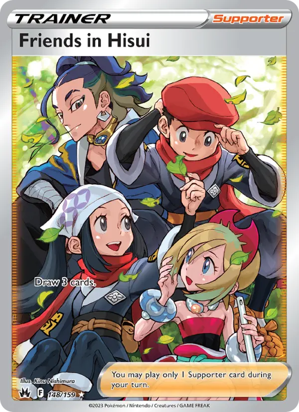 Friends in Hisui Ultra Rare Pokemon card #148 from Crown Zenith