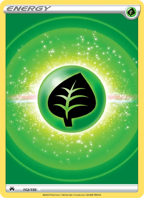 Grass Energy Ultra Rare Pokemon card #152 from Crown Zenith