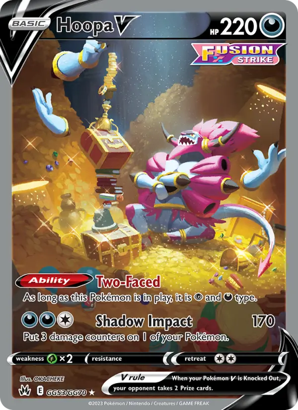 Hoopa V Ultra Rare Pokemon card #GG53 from Crown Zenith