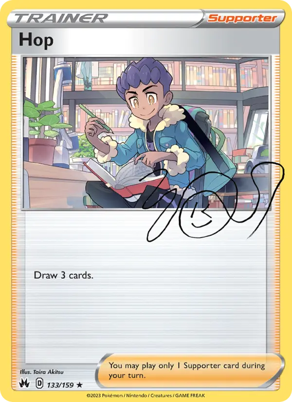 Hop Holo Rare Pokemon card #133 from Crown Zenith