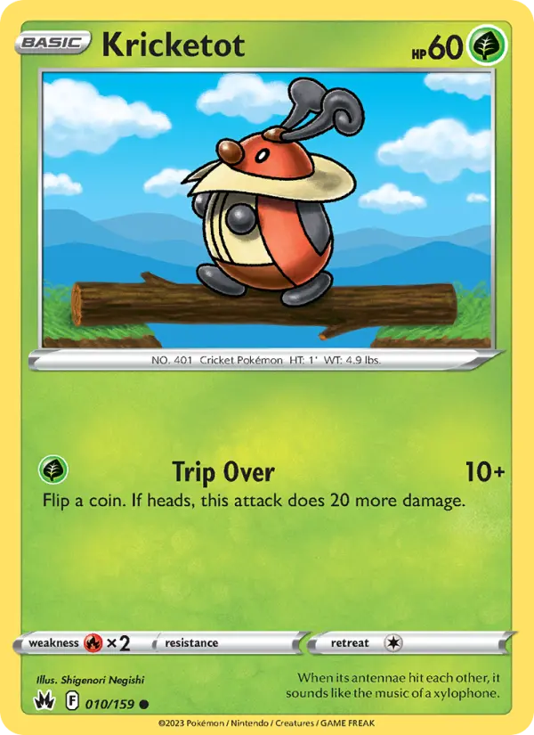 Kricketot Pokemon card artwork