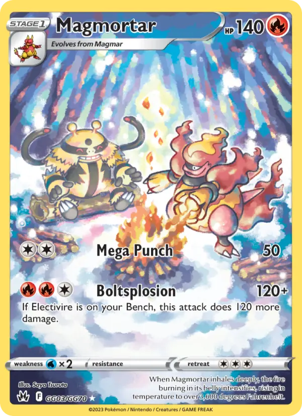 Magmortar Rare Pokemon card #GG03 from Crown Zenith