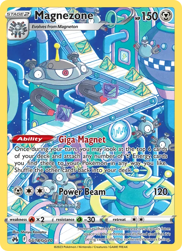 Magnezone Rare Pokemon card #GG18 from Crown Zenith