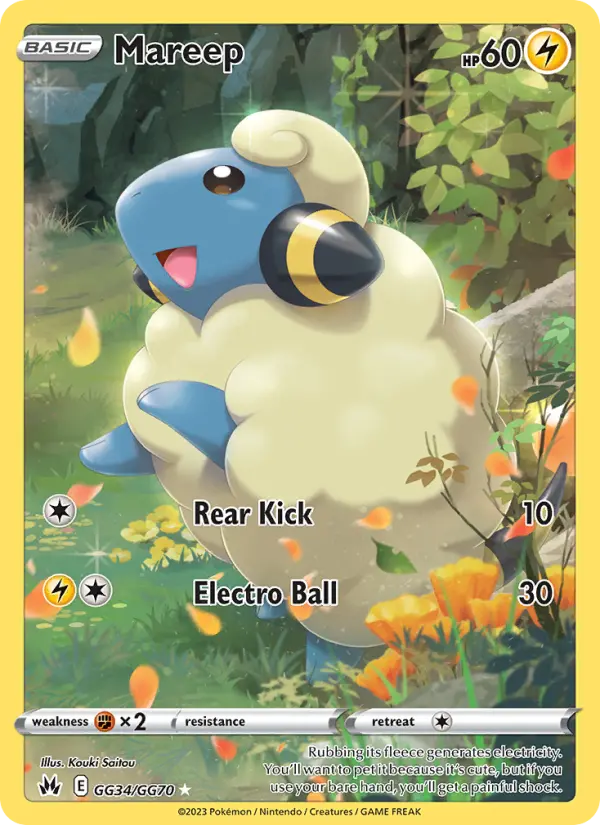Mareep Rare Pokemon card #GG34 from Crown Zenith