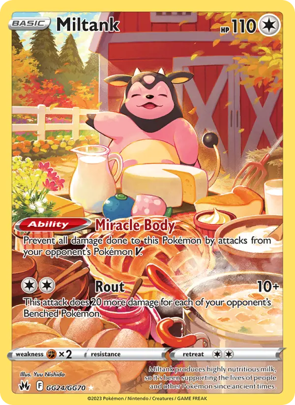 Miltank Rare Pokemon card #GG24 from Crown Zenith