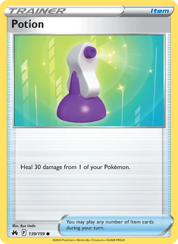 Potion Common Pokemon card #139 from Crown Zenith
