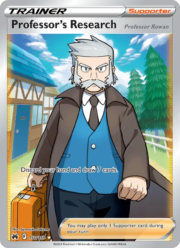 Professor's Research Ultra Rare Pokemon card #150 from Crown Zenith