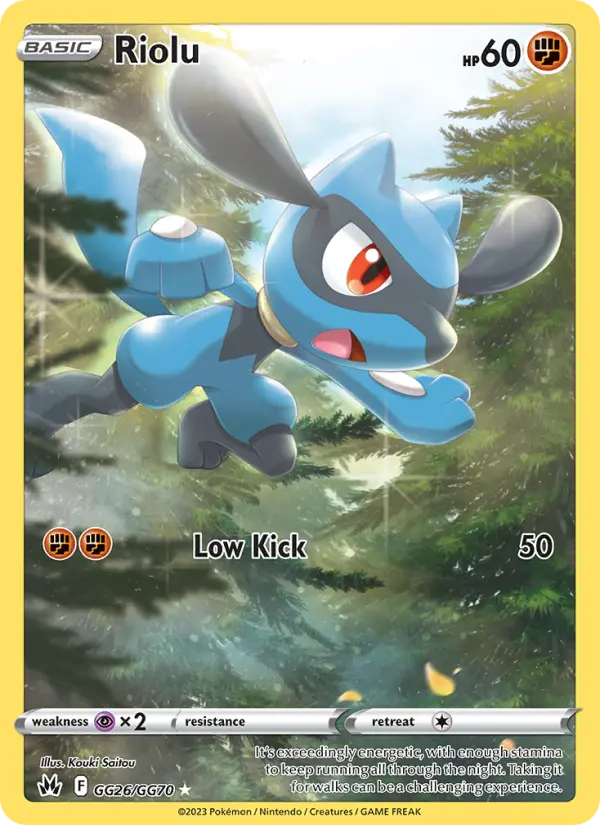 Riolu Rare Pokemon card #GG26 from Crown Zenith