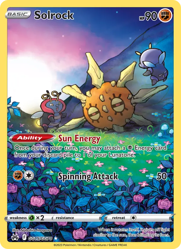 Solrock Rare Pokemon card #GG15 from Crown Zenith