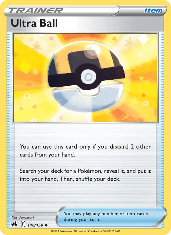 Ultra Ball Uncommon Pokemon card #146 from Crown Zenith
