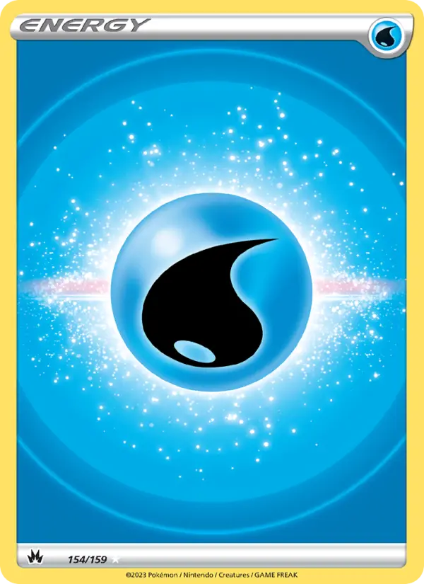 Water Energy Ultra Rare Pokemon card #154 from Crown Zenith