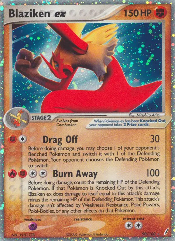 Blaziken ex Rare Pokemon card #90 from Crystal Guardians