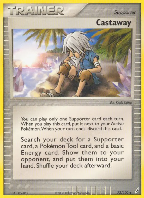 Castaway Uncommon Pokemon card #72 from Crystal Guardians