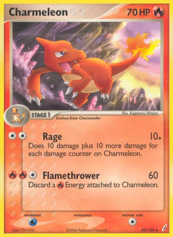 Charmeleon Uncommon Pokemon card #29 from Crystal Guardians