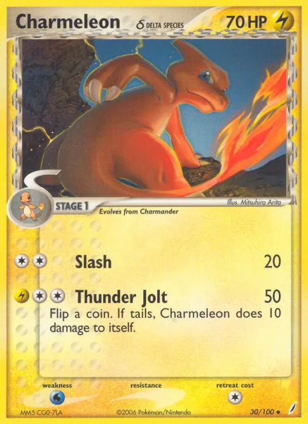 Charmeleon δ Uncommon Pokemon card #30 from Crystal Guardians