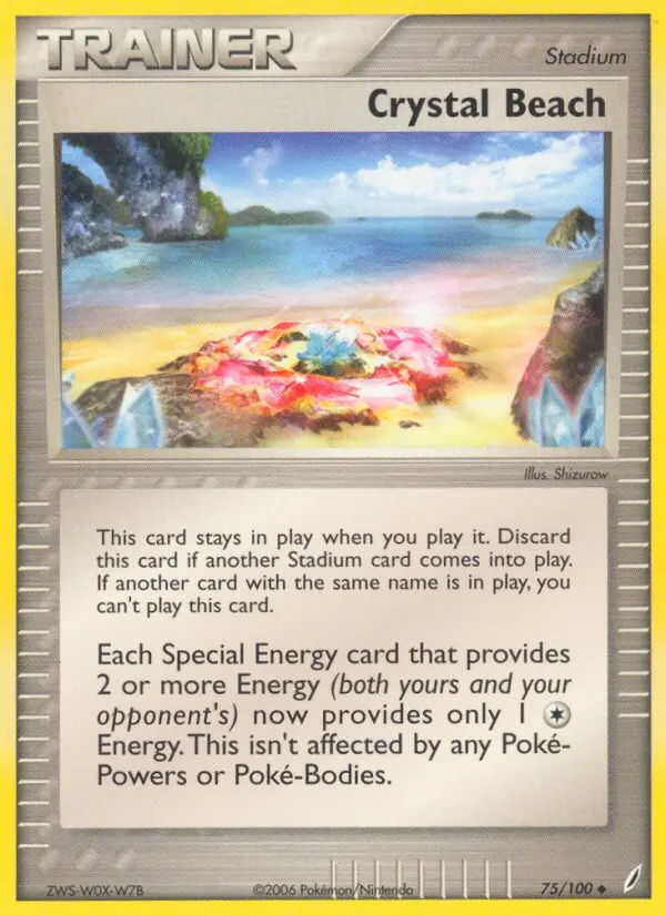 Crystal Beach Uncommon Pokemon card #75 from Crystal Guardians
