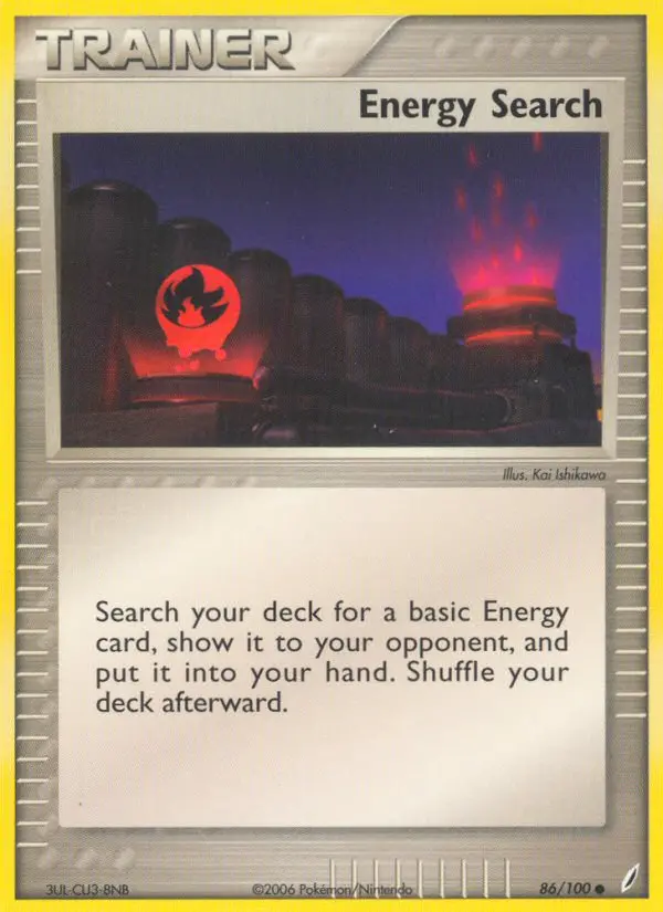 Energy Search Common Pokemon card #86 from Crystal Guardians