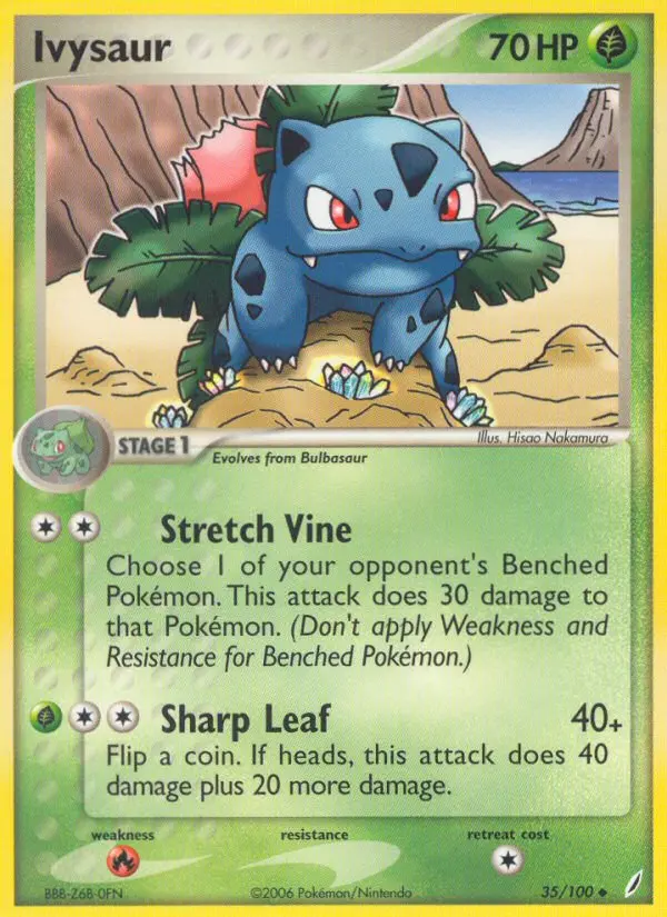 Ivysaur Uncommon Pokemon card #35 from Crystal Guardians