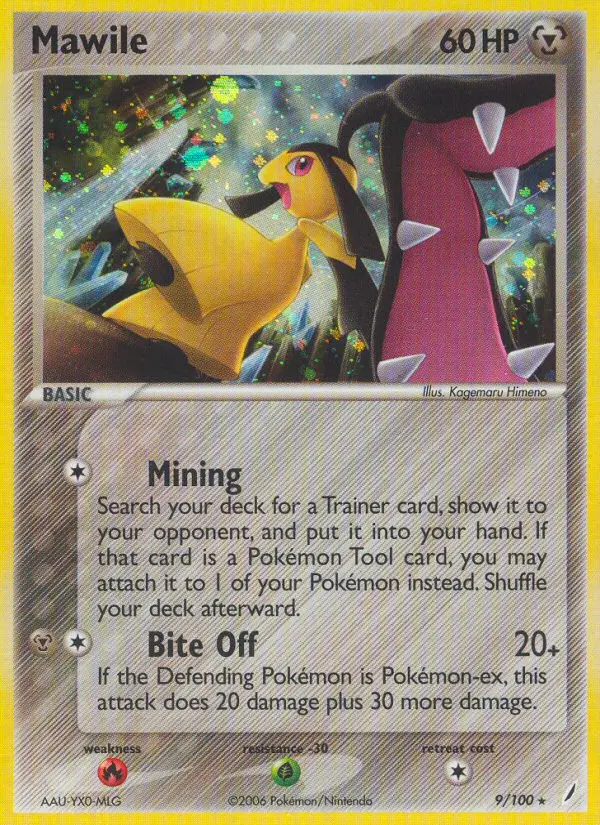 Mawile Rare Pokemon card #9 from Crystal Guardians