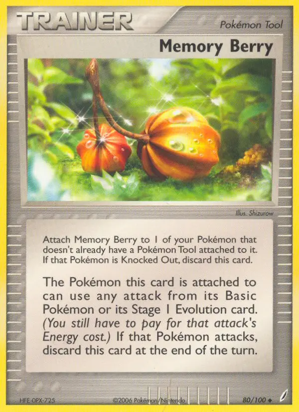 Memory Berry Uncommon Pokemon card #80 from Crystal Guardians